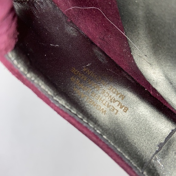 GUESS Leather Suede Wgnelana Gathered Knot Peep Toe Burgundy High Stiletto Heels - Picture 7 of 16